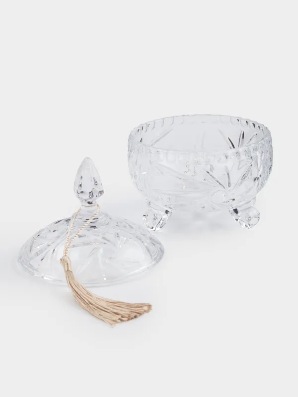 Конфетница, 15х11 см, 290 мл, с крышкой, с кисточкой, стекло Р, Rabat, image-3