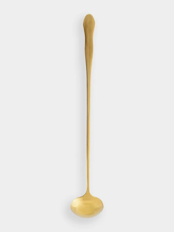 Дәмдеуіш қасық, 24 см, болат, алтын, классикалық алтын, image-1