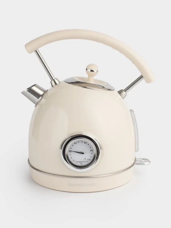 Чайник электрический, 1,8 л, 1850-2200 Вт, сталь/пластик, бежевый, Vintage kitchen, image-1