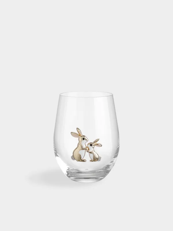 Стақан, 12 см, 510 мл, шыны/металл, Қояндар, Verset, image-0