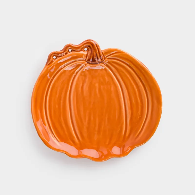 Блюдо, 16 см, керамика D, оранжевое, Тыква, Forest symphony