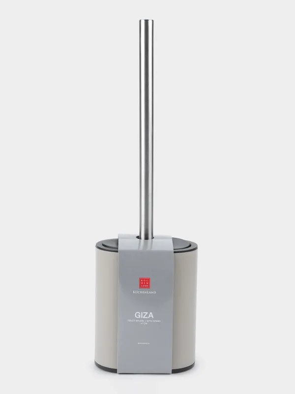 Дәретханаға арналған щетка, 41 см, стендпен, резеңке / Болат, сарғылт-қоңыр-сұр, Giza, image-4