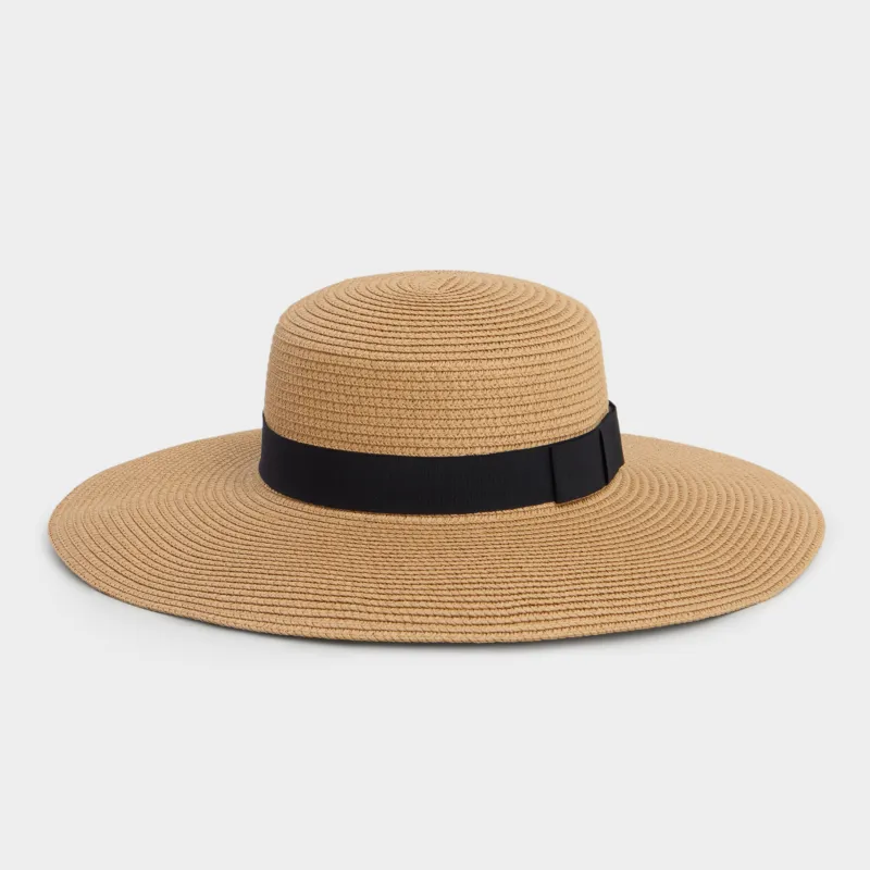 Қалпақ, бірыңғай өлшем, кең жиектері бар, целлюлоза/полиэстер, құмды, Banjo