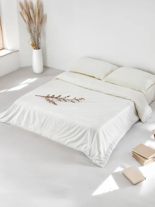 Төсек жабдықтарының жиынтығы, еуро, бамбук, піл сүйегі, Pure bamboo, image-7