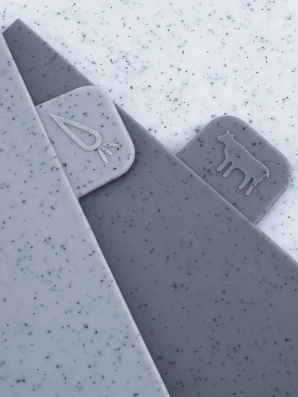 Кесу тақтасы, 28х19 см, 4 дана, стендте, пластмассада, дақтарда, сұр қоспада, Speck, image-2