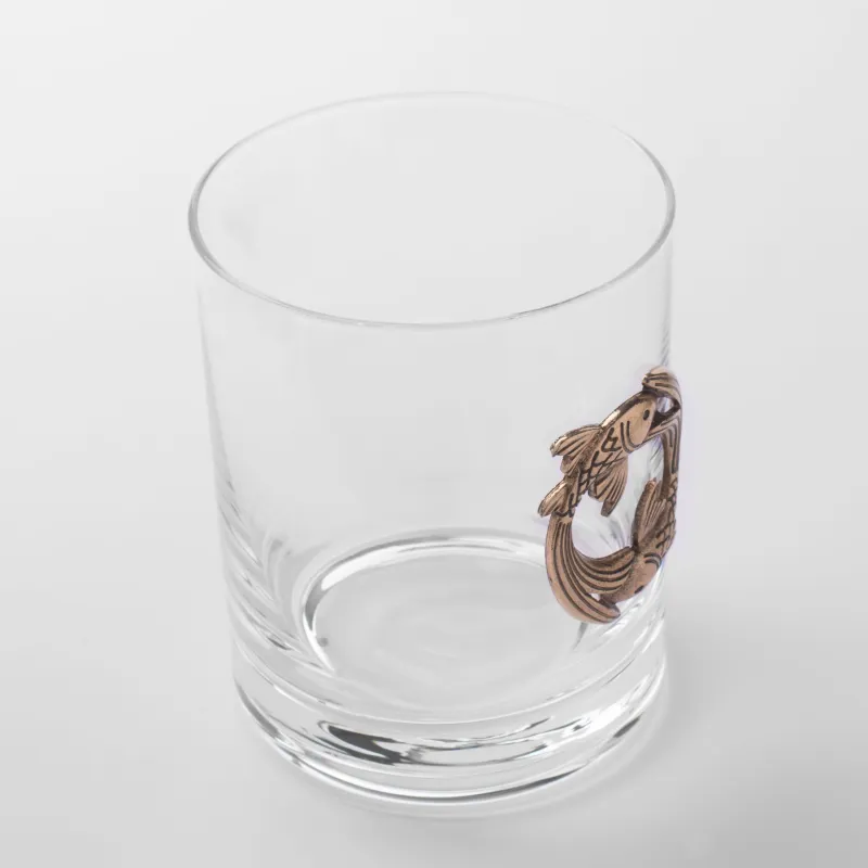 Виски стақаны, 10 см, 340 мл, шыны/металл, алтын, Балықтар, Zodiac, image-4