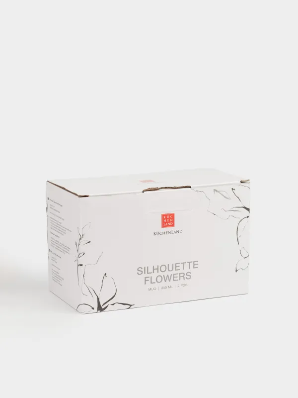 Кружка, 350 мл, 2 шт, Силуэтные цветы, Silhouette flowers, image-6
