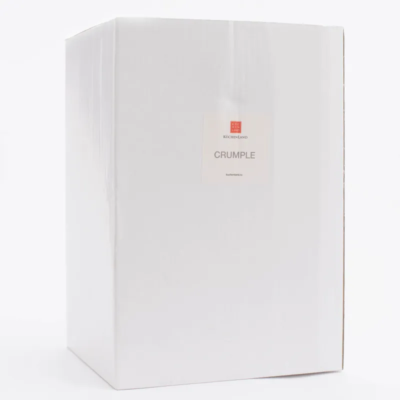 Гүл вазасы, 24 см, керамика, сүт, мыжылған әсер, Crumple, image-4