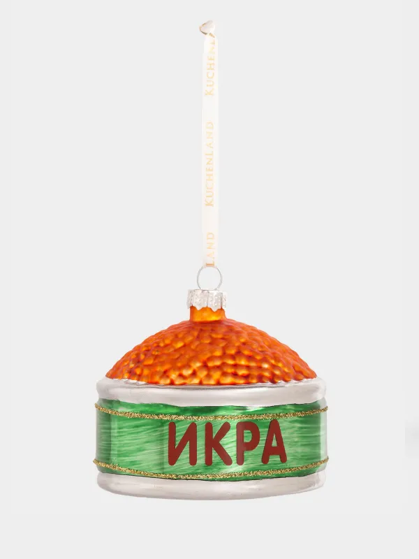 Игрушка елочная, 8х6 см, Банка икры, Figure christmas, image-2
