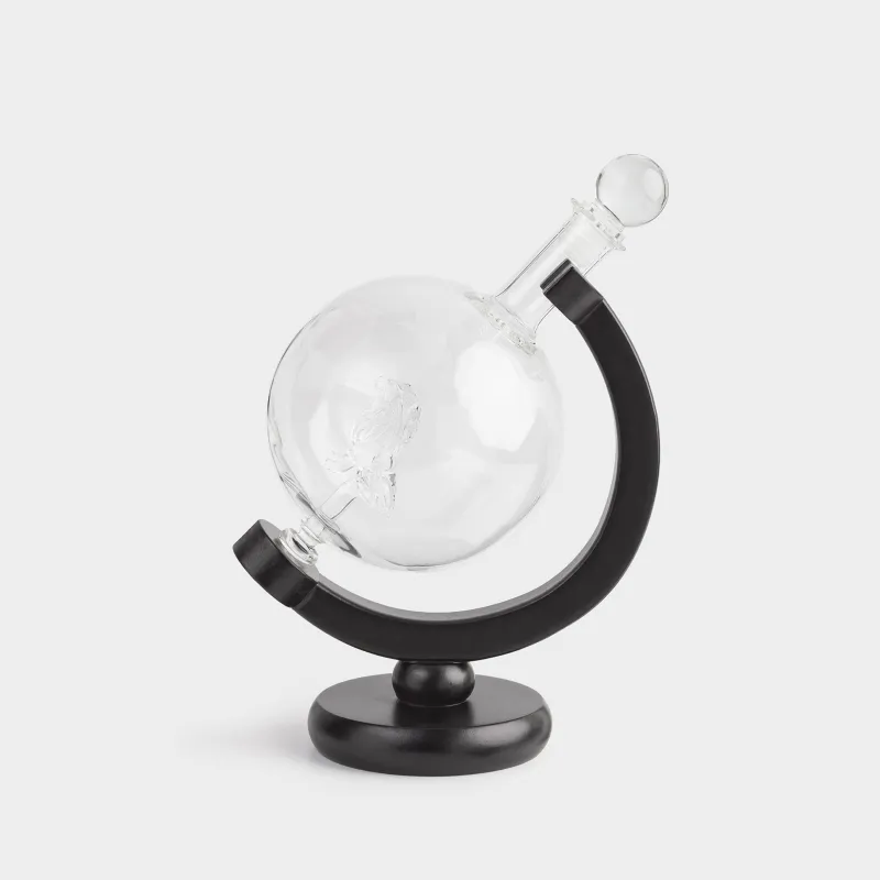 Графин, 650 мл, на подставке, стекло Б/дерево, Глобус со львом, Bar