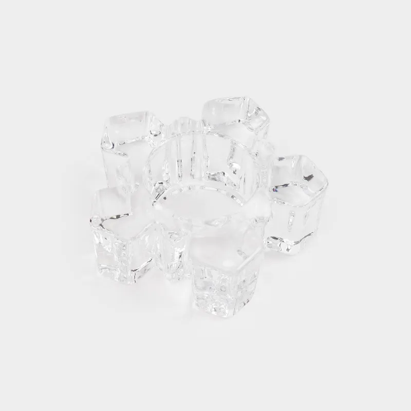 Подсвечник, 9 см, для чайной свечи, стекло, Снежинка, Snowfall, image-2