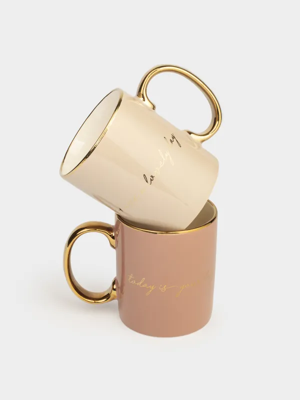 Кружка, 350 мл, 2 шт, с ситом на подставке, Scroll, image-3