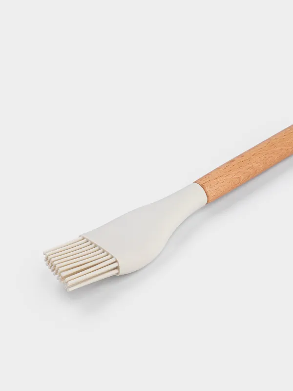 Кисть кулинарная, 30 см, силикон/дерево, молочная, Somerset, image-3