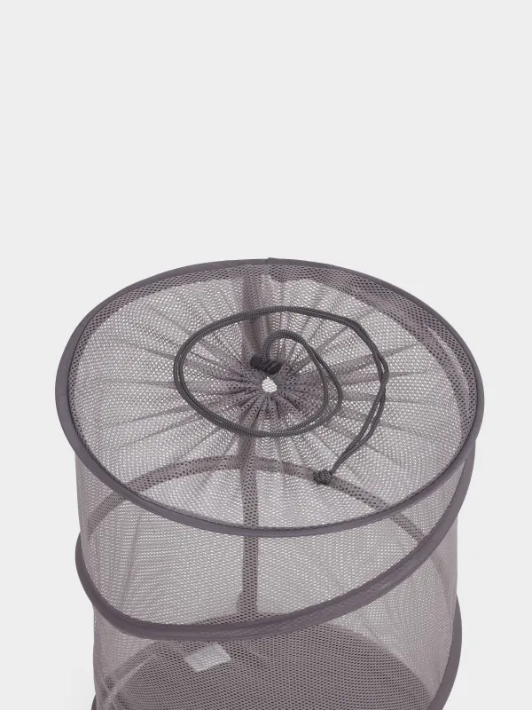 Кірге арналған себет, 46х34 см, жиналмалы, полиэстер/болат, дөңгелек, қара, Safety, image-1