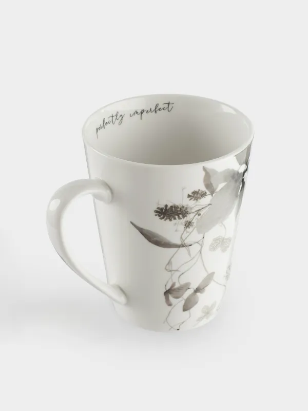 Саптыаяқ, 420 мл, фарфор N, Сұр гүлдер, Watercolor, image-3