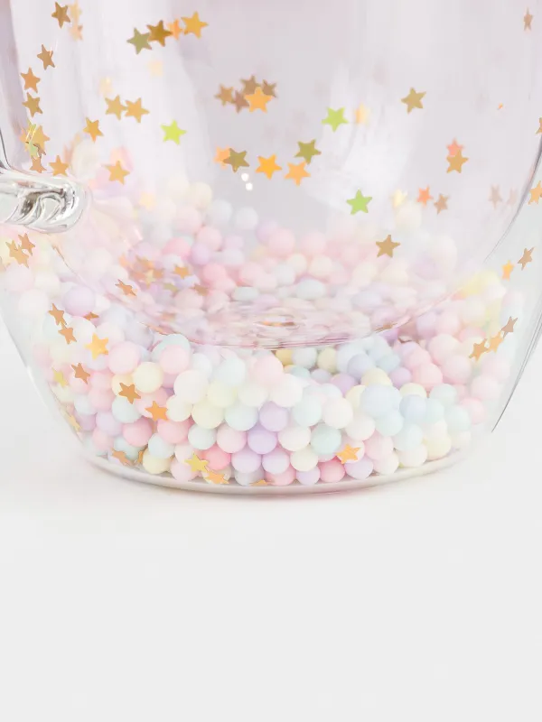 Кружка, 330 мл, шарлармен, Шыны B, қызғылт, Жұлдыздар, Air sparkly, image-2