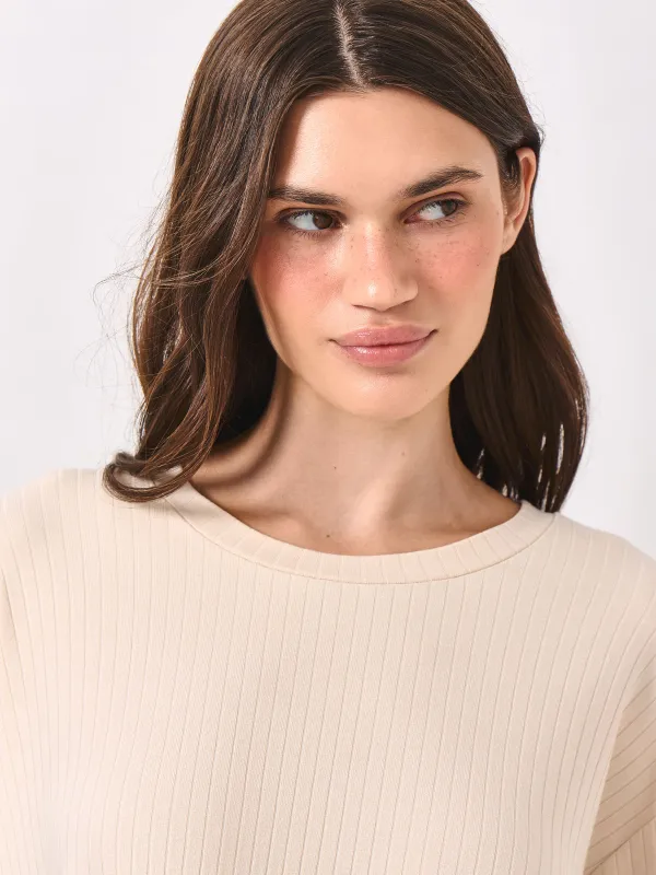 Әйелдерге арналған лонгслив, үйге арналған, өлшемі M, вискоза/спандекс, құмды, Camaria, image-1