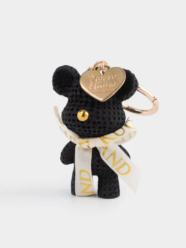 Брелок, 11 см, пластик/металл, черный, Мишка, Bear, image-2