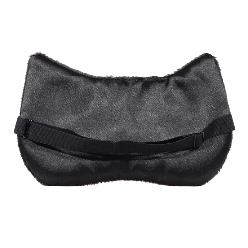 Ұйқы маскасы, 24 см, полиэстер / жасанды аң терісі, қара, мысық, мысық түні, image-2