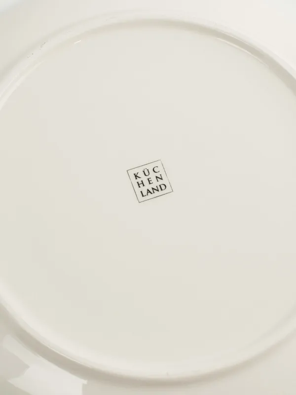 Тіскебасар тәрелкесі, 22 см, керамика, ақ, Асқабақ және жапырақтар, Forest symphony, image-4