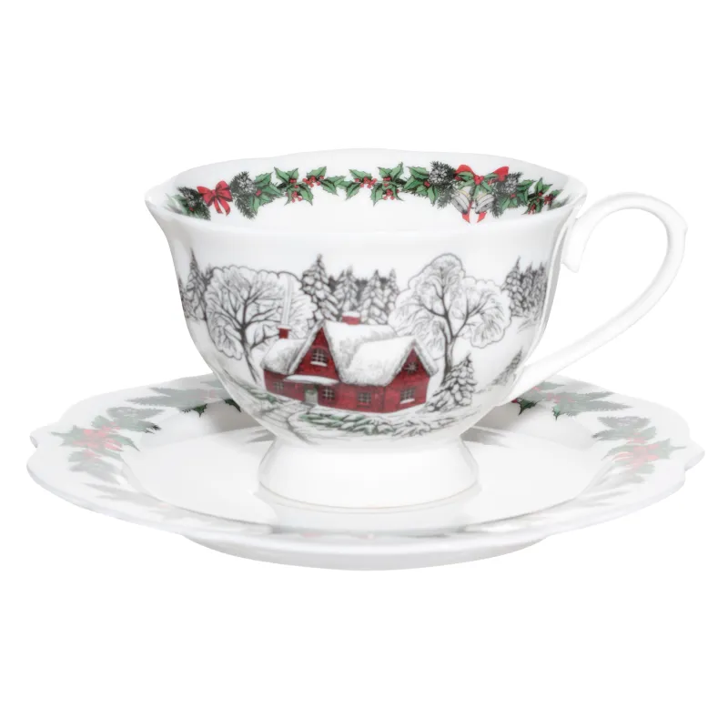 Пара чайная, 1 перс, 2 пр, 200 мл, фарфор N, белая, Дом в лесу, Forest house