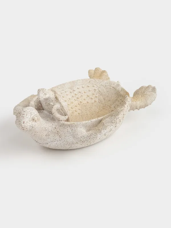 Сәндік ыдыс, 31х24х13 см, полирезин, құм, Балапаны бар тасбақа, Grand turtle, image-0