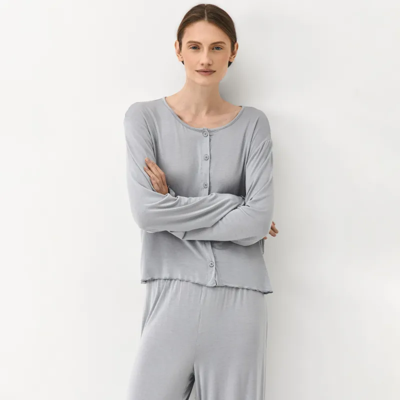 Әйелдер кардиганы, үйге арналған, өлшемі L, вискоза/эластан, сұр-көгілдір, Meryl