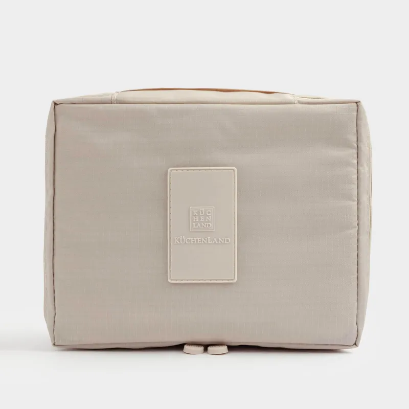 Косметичка дорожная, 21х16 см, полиэстер, бежевая, Easy Travel