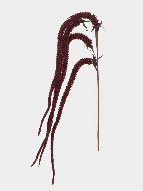 Сәндік бұтақ, 1,1 м, көбік/пластик, Қою қызыл гүлтәжі, Amarant decor, image-0