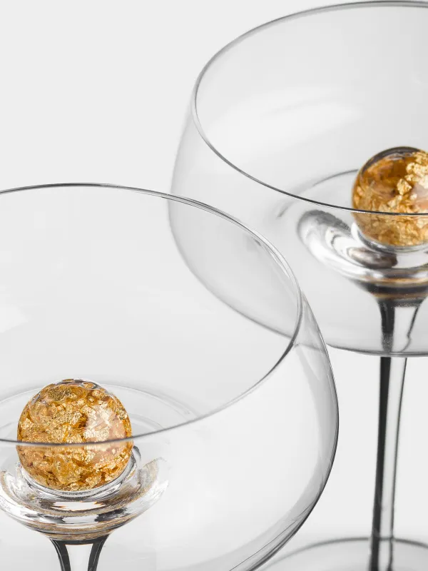 Шампанға арналған стақан, 250 мл, 2 дана, шыны, кәріптас шар, Соренто, image-6