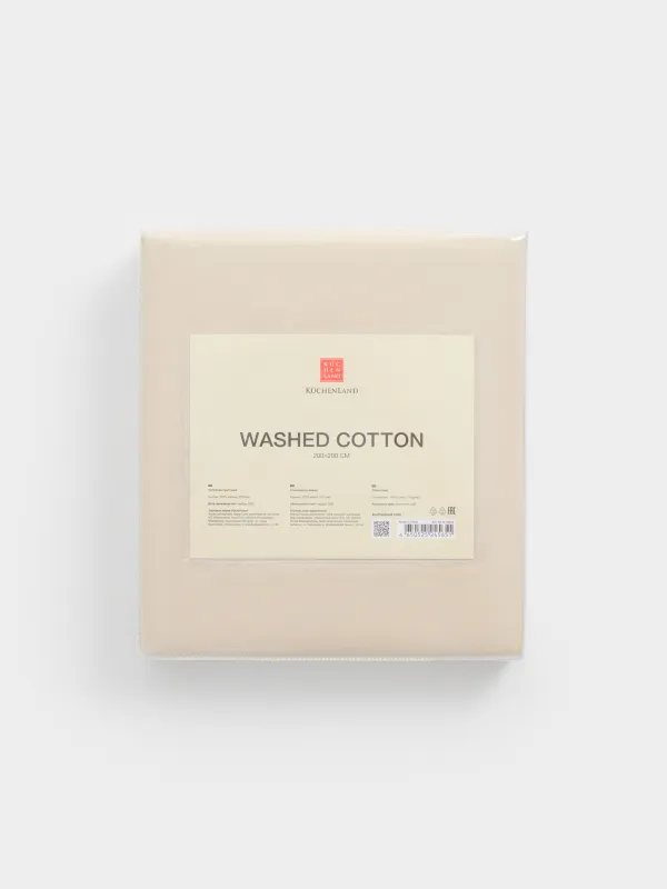Натяжная простыня, вареный хлопок, Washed cotton, image-5