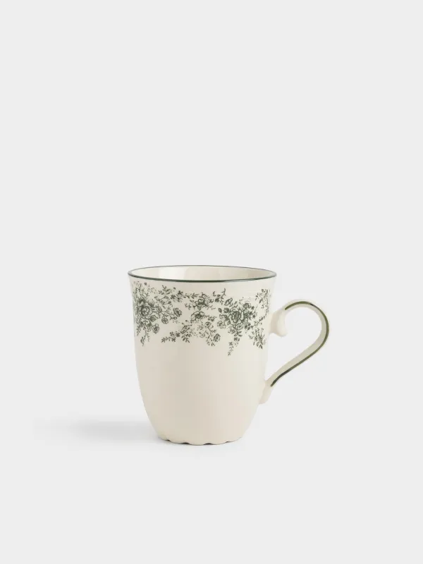 Кружка, 430 мл, Зеленые цветы, Green lace, image-0