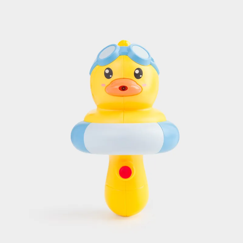 Пистолет водяной, 19 см, пластик, желтый, Утенок в круге, Duck yellow, image-0