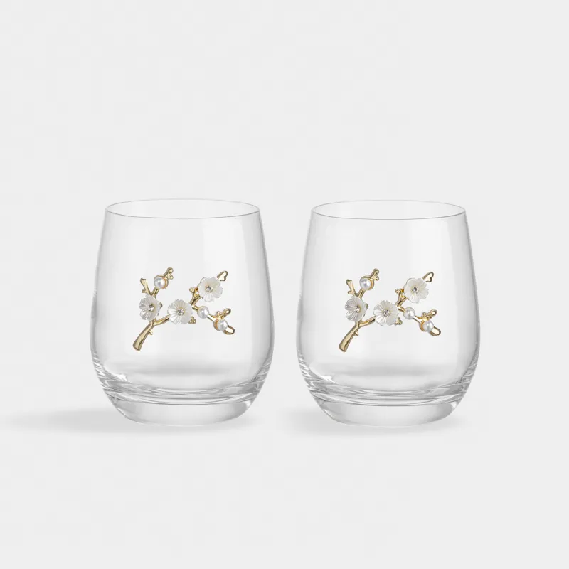Стакан, 340 мл, 2 шт, Цветы, Lux elements