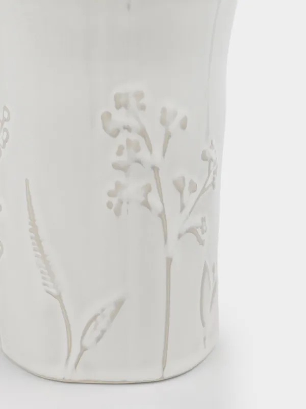 Сұйық сабын диспенсері, 420 мл, керамика/пластик, сарғылт-қоңыр, Шөптер, Hebe, image-3