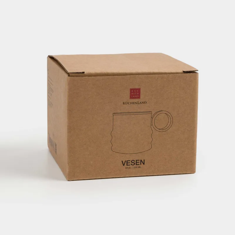 Кружка, 230 мл, стекло Б, янтарная ручка, Vesen, image-4