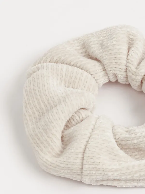 Резинка для волос, 10 см, вельвет, бежевая, Hair velvet, image-2