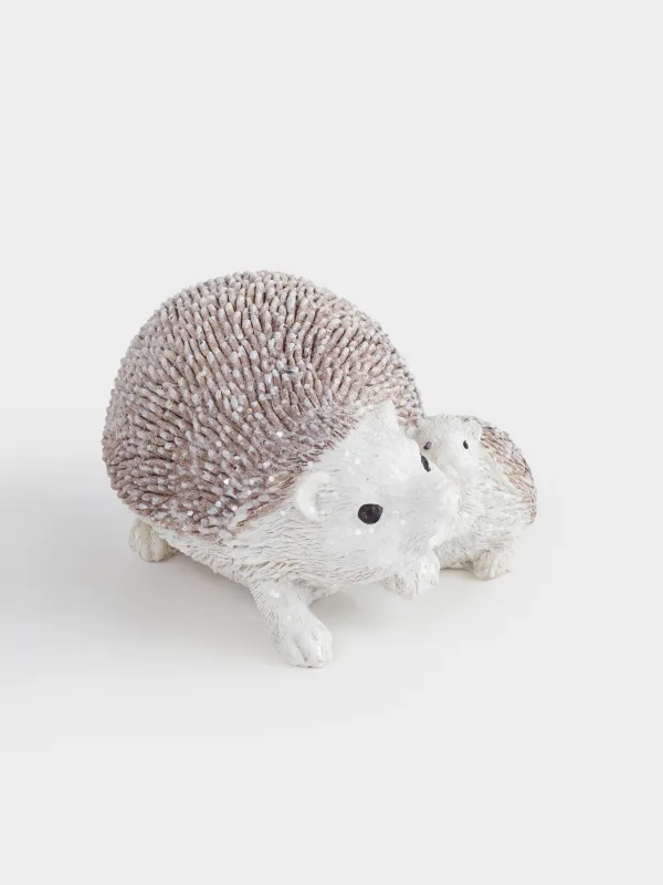 Мүсінше, 10 см, полирезин, сұр-қоңыр, Кірпі, Slight frost, image-3