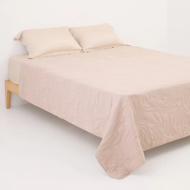 Покрывало, 220х240 см, стеганое, Листья, Stitch