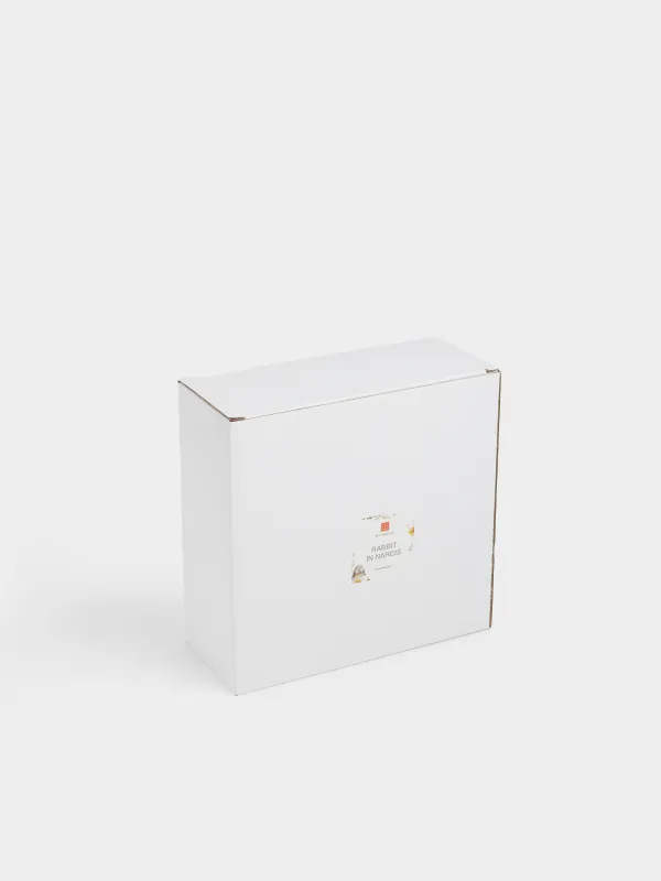 Пасха ыдысы, 20х9 см, 8 бөлім, керамика, сүт түстес, Гүлдері бар қоян, Rabbit in narcis, image-5