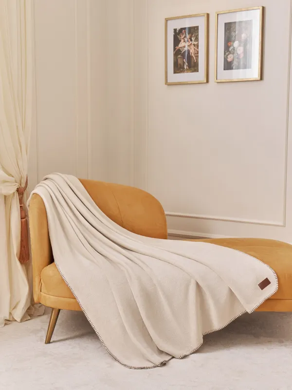 Жамылғы, 140х190 см, фланель, сүт түстес, Flannel, image-0