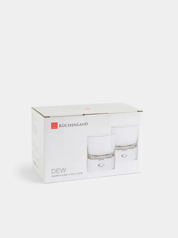Виски стақаны, 9 см, 240 мл, 2 дана, шыны, Көпіршік, Dew, image-5