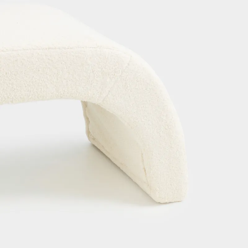 Банкетка, 128х43 см, букле, молочная, Арка, Boucle, image-1