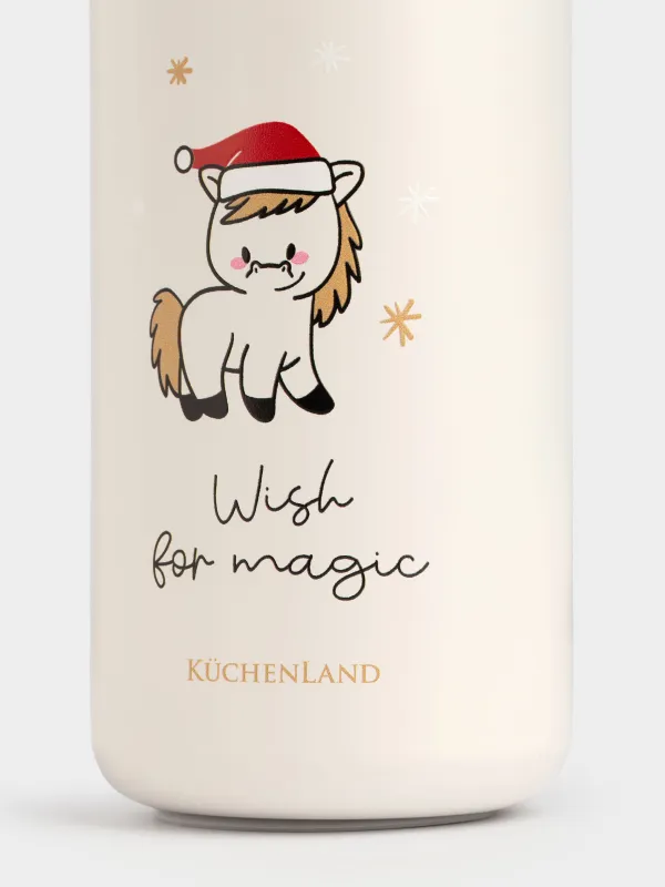 Балаларға арналған термос, 320 мл, сабаны бар, болат/пластик, сарғылт-қоңыр, Жылқы, Cute vessel, image-3