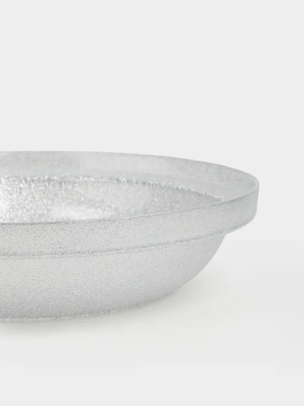 Жеміс вазасы, 30х7 см, шыны Р, күміс түстес, Cracle, image-2