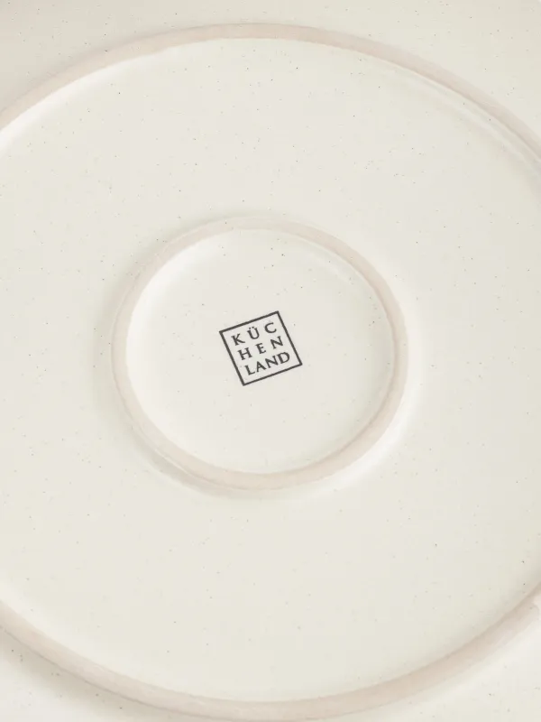 Тарелка обеденная, 27 см, керамика K, молочная, Мятый эффект, Crumple creme, image-5