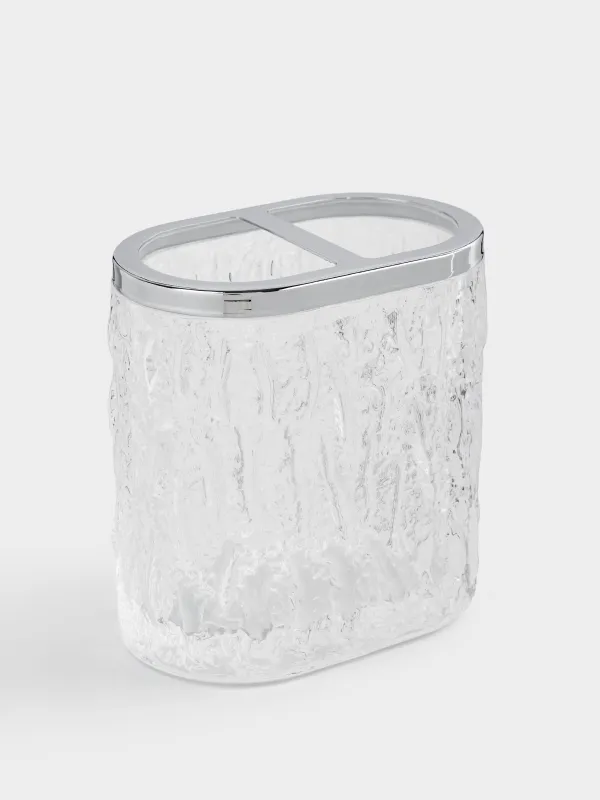 Тіс щеткасына арналған стақан, 11 см, шыны/болат, Hiona, image-1