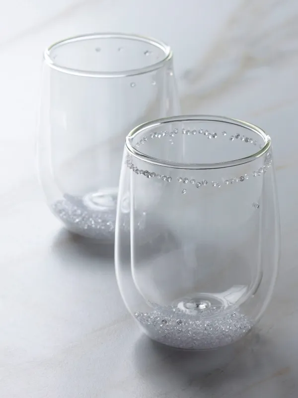 Стакан, 11 см, 300 мл, 2 шт, стекло Б, с кристаллами внутри, Air decor, image-6