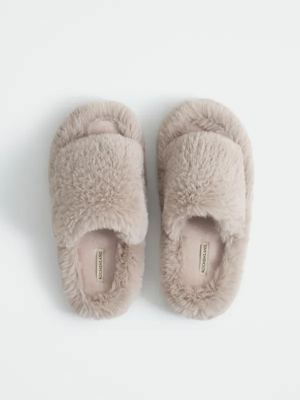 Тапочки домашние, серые, Bushy, image-1