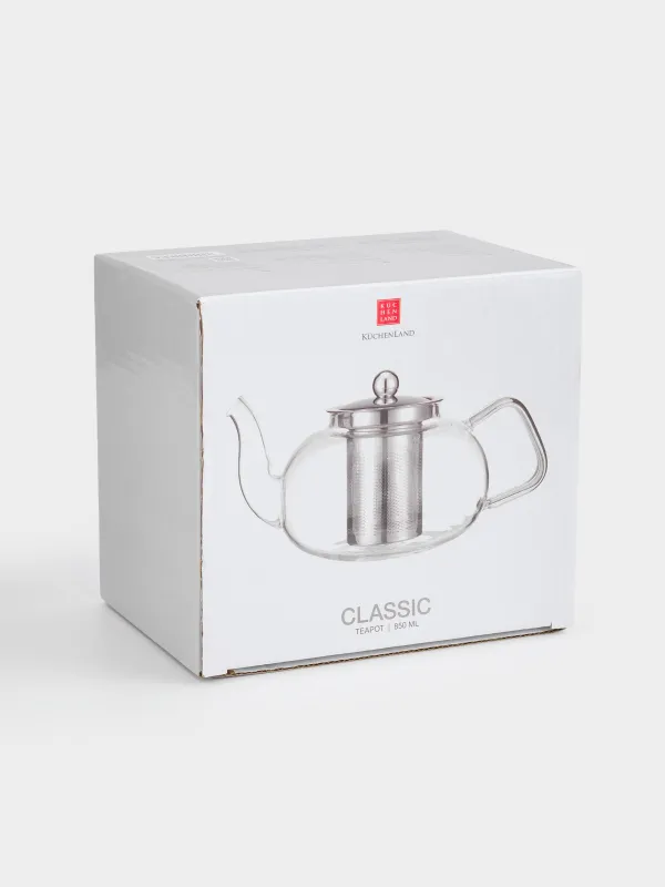 Чайник заварочный, 850 мл, стекло Б/сталь, Classic, image-5